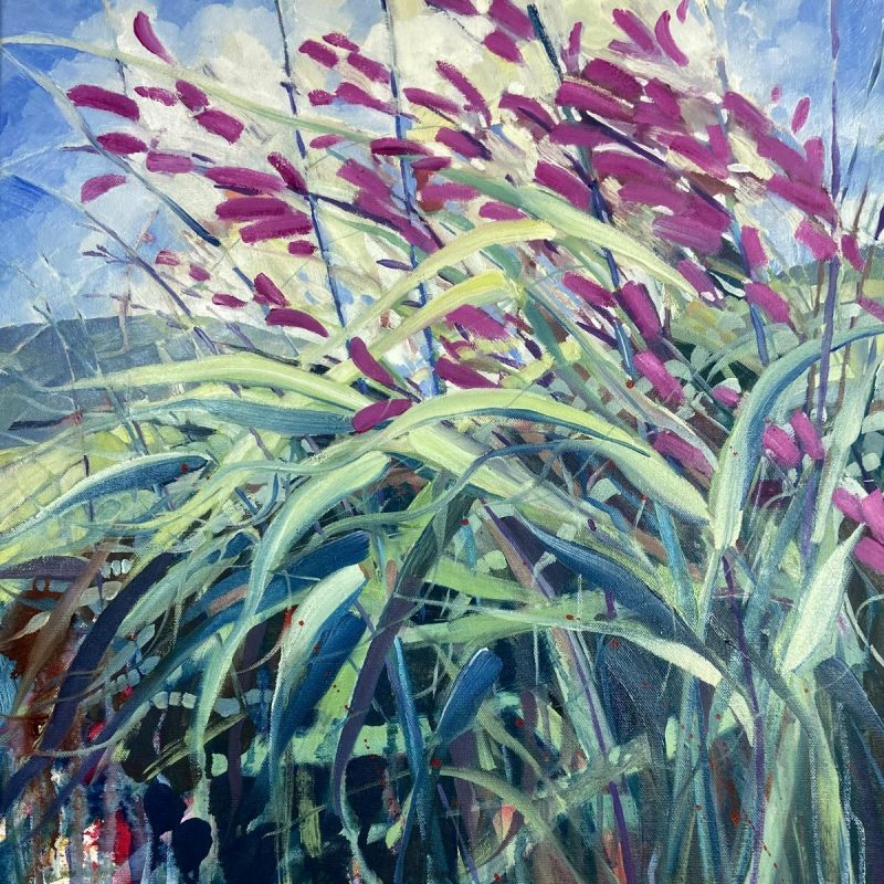 Exuberant Hedgerow - original oil painting by Mel Stokes